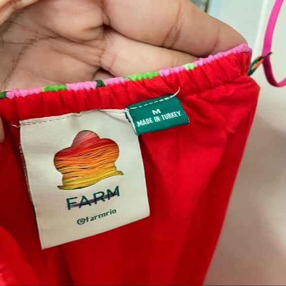 FARM Rio Palila Fringed Midi Dress Size Medium - Picture 3 of 5